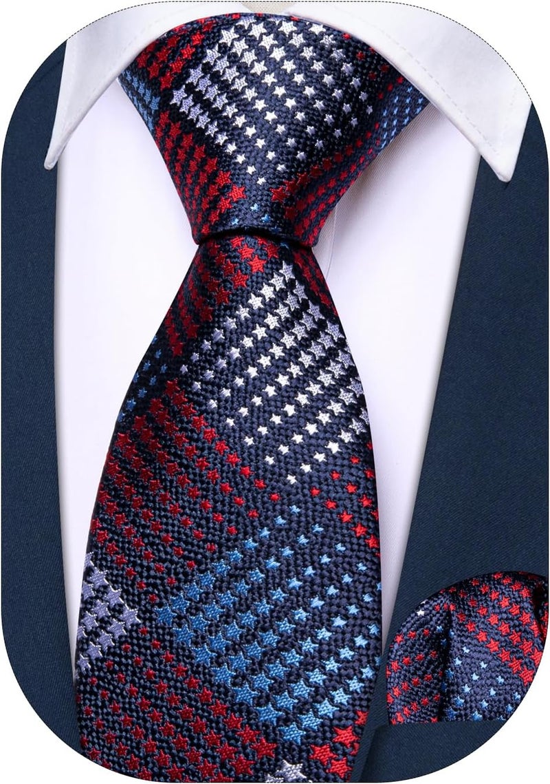 Barry.Wang Store Ties for Boys 47.2" Self-Necktie Kids and Pocket Square Set Teenager Uniform Graduation Performance Age 6-15 - Image 1